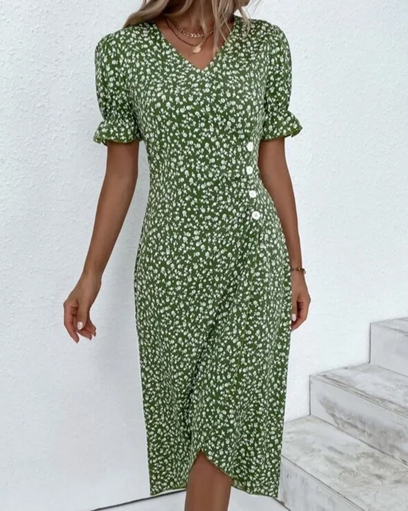 Fleur | Timeless Midi Dress in Floral Print