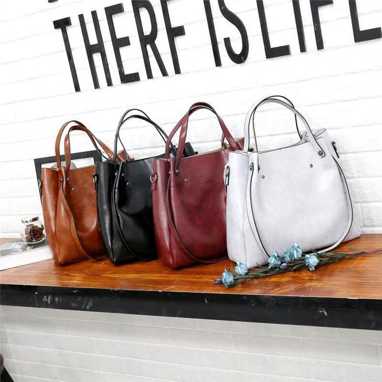 Elin | Vintage 4-Piece Leather Bag Set