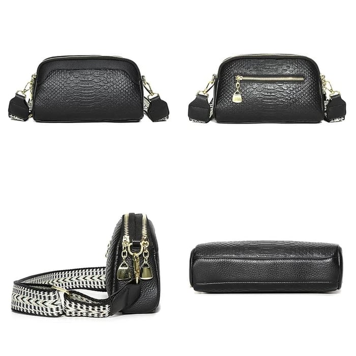 Nathalie | Stylish Alligator Pattern Leather Shoulder Bag