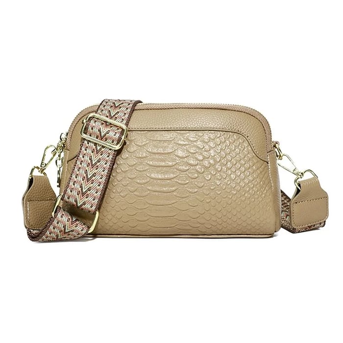Nathalie | Stylish Alligator Pattern Leather Shoulder Bag