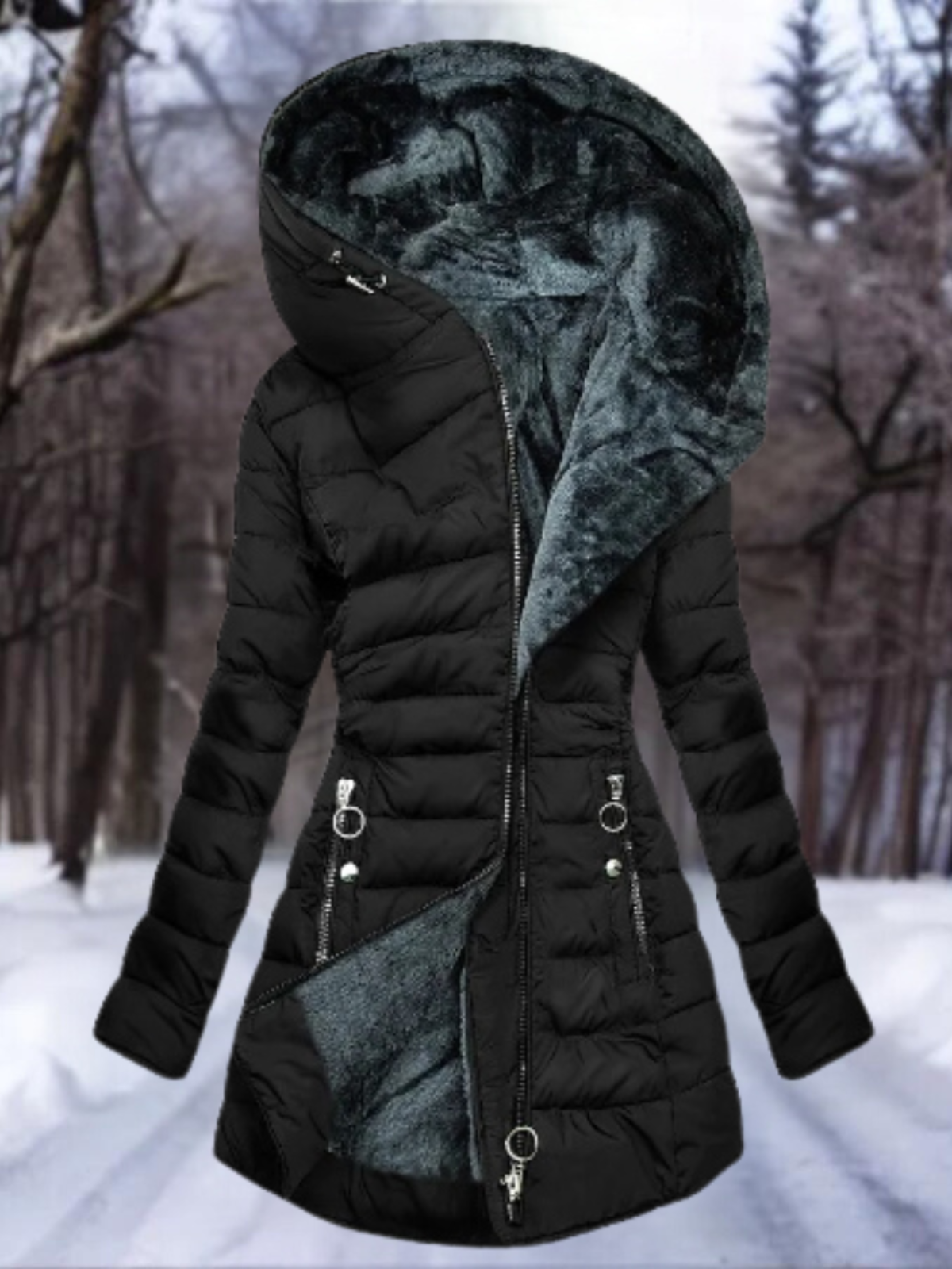 Kornelia | Warm, furry coat for women