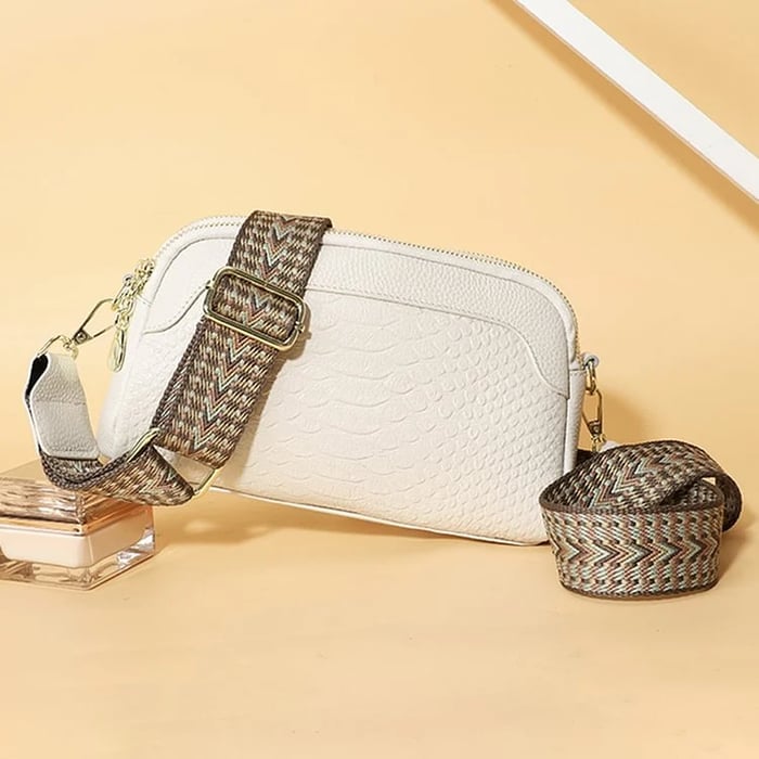 Nathalie | Stylish Alligator Pattern Leather Shoulder Bag