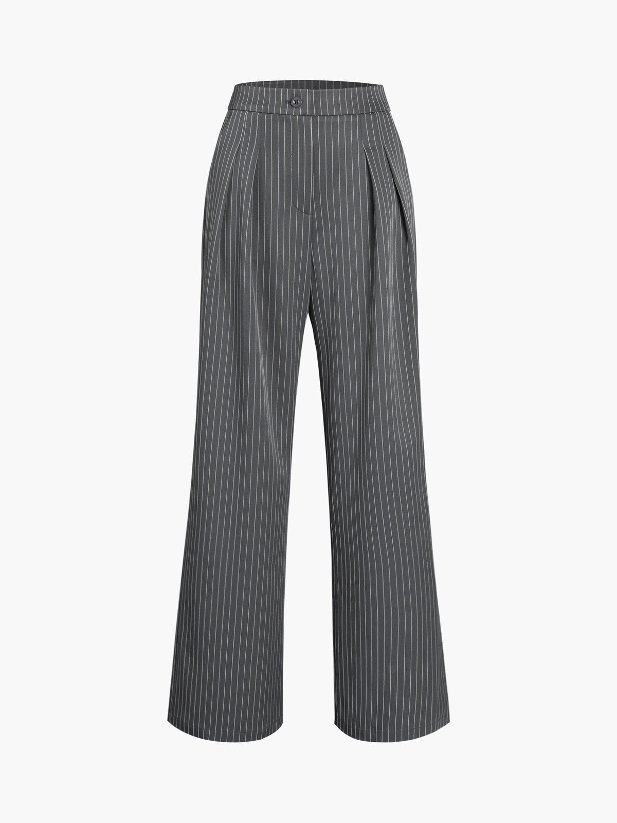 Wide Pleated Striped Pants