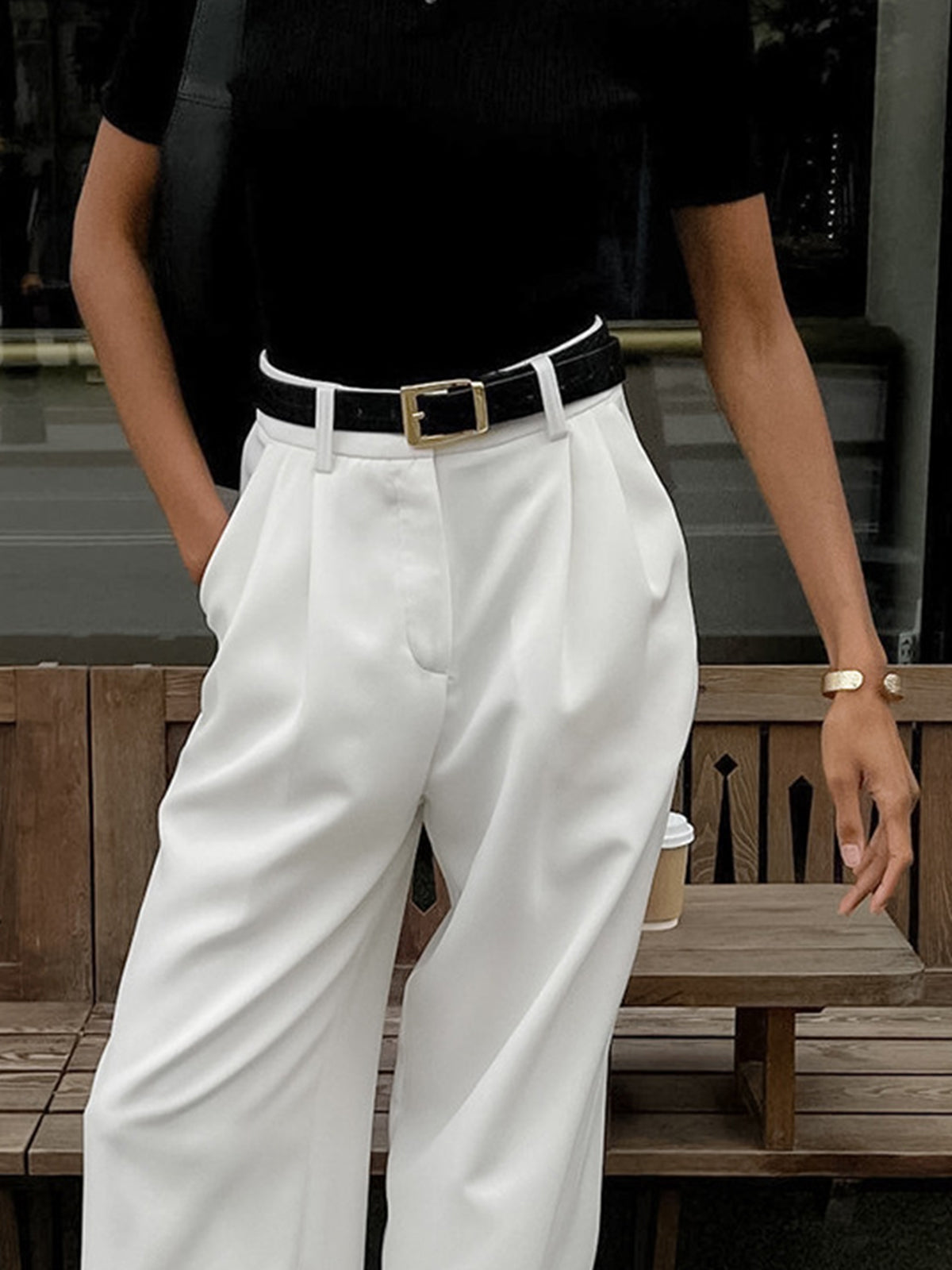 Wide Pants Without a Waistband