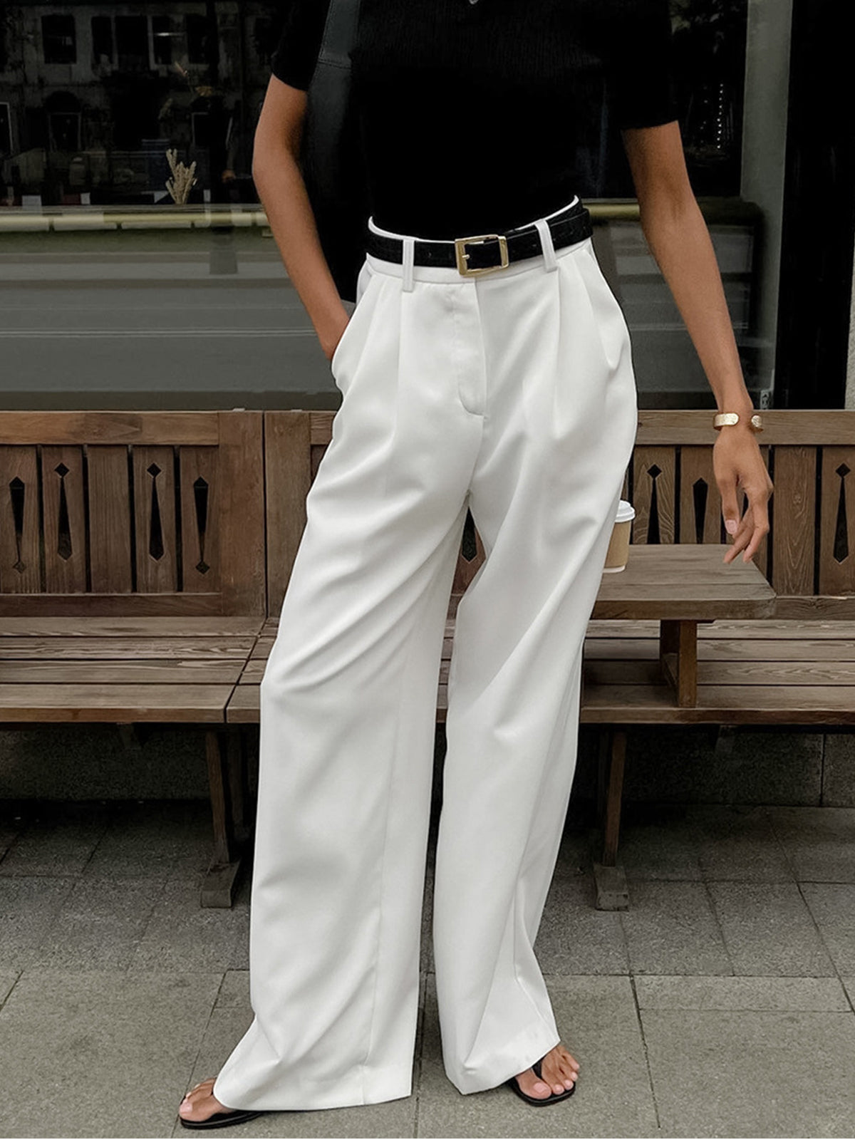 Wide Pants Without a Waistband