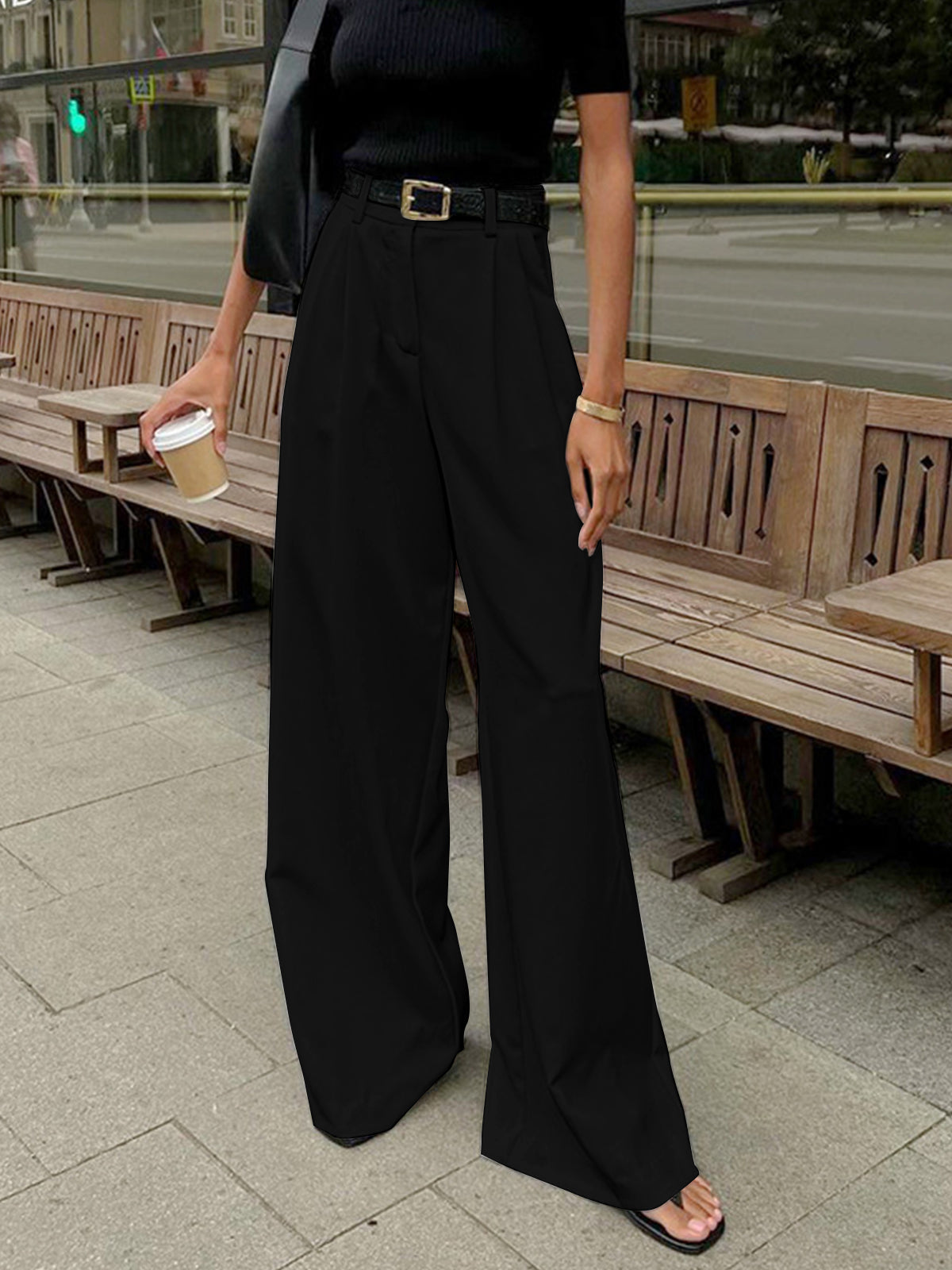 Wide Pants Without a Waistband