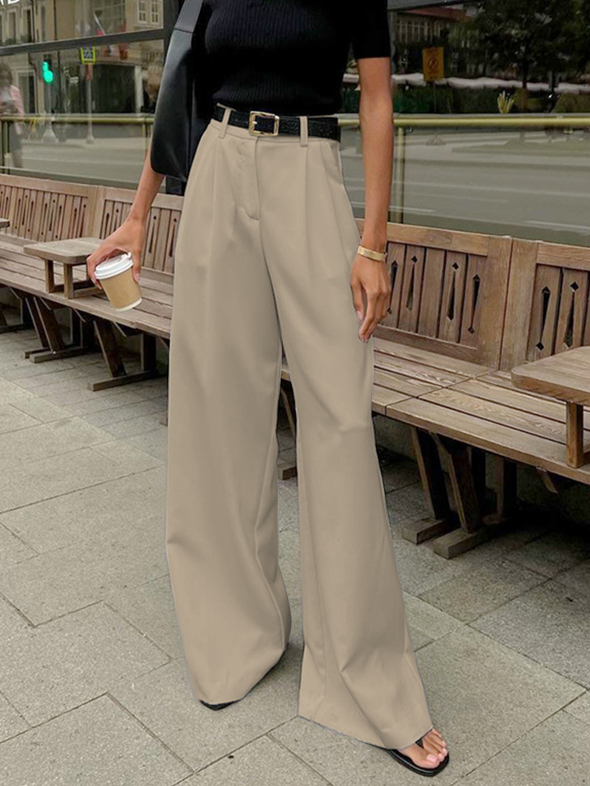 Wide Pants Without a Waistband