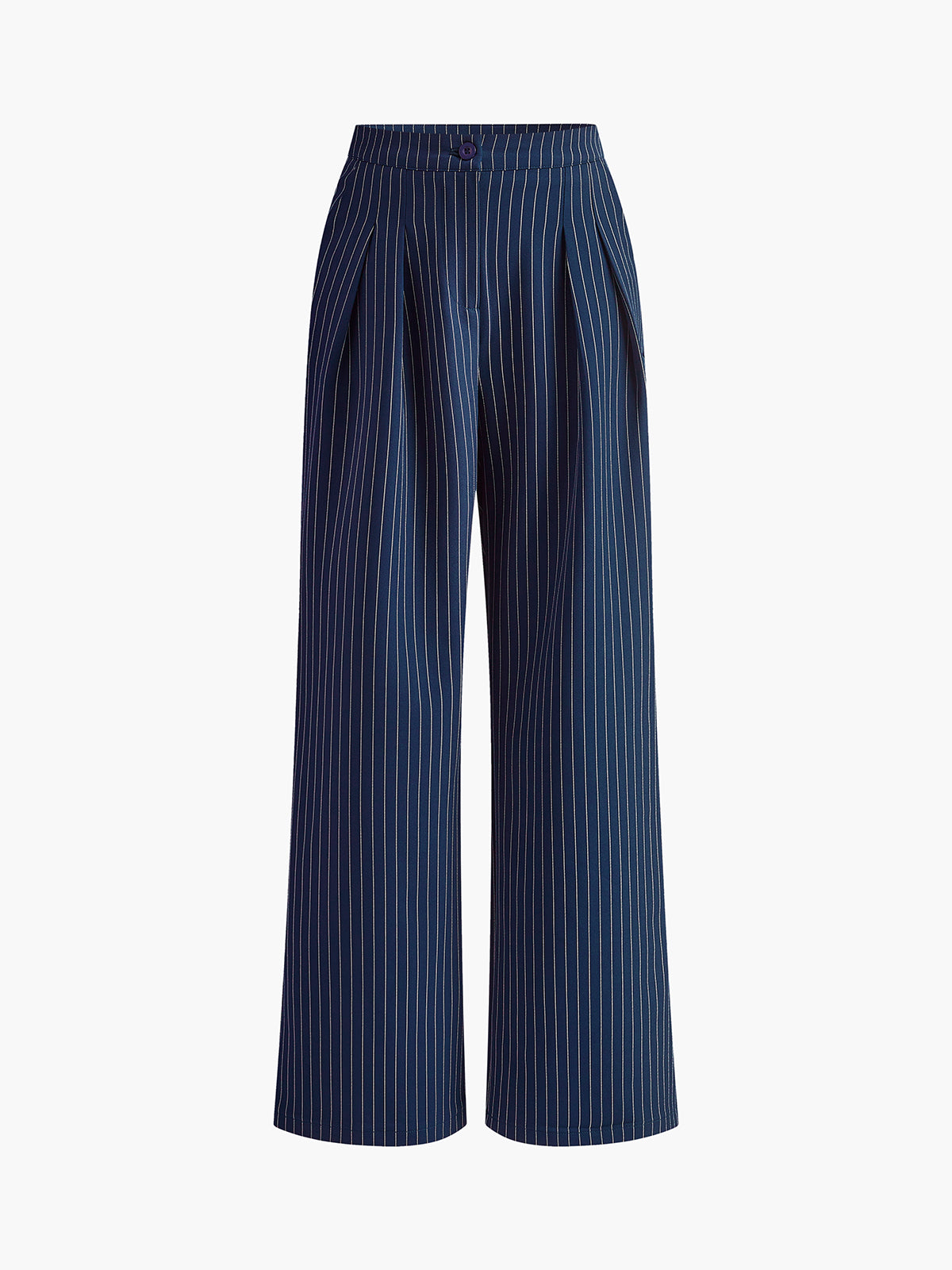 Wide Pleated Striped Pants