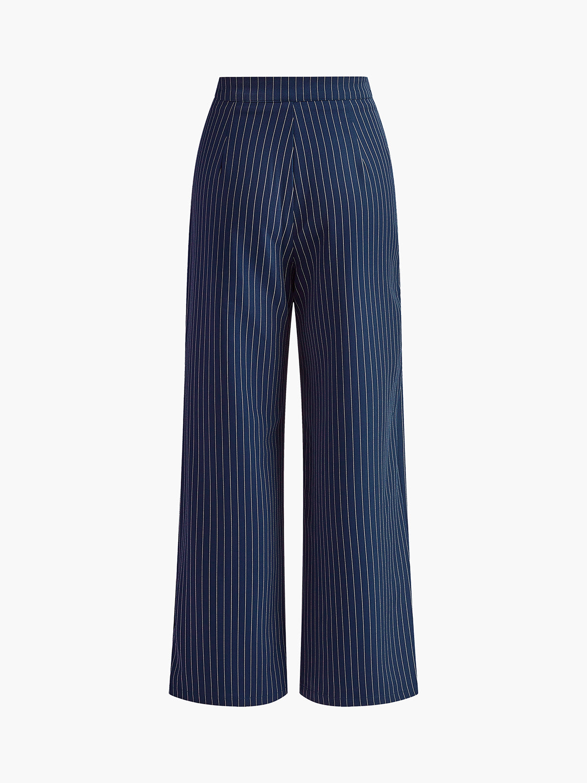 Wide Pleated Striped Pants