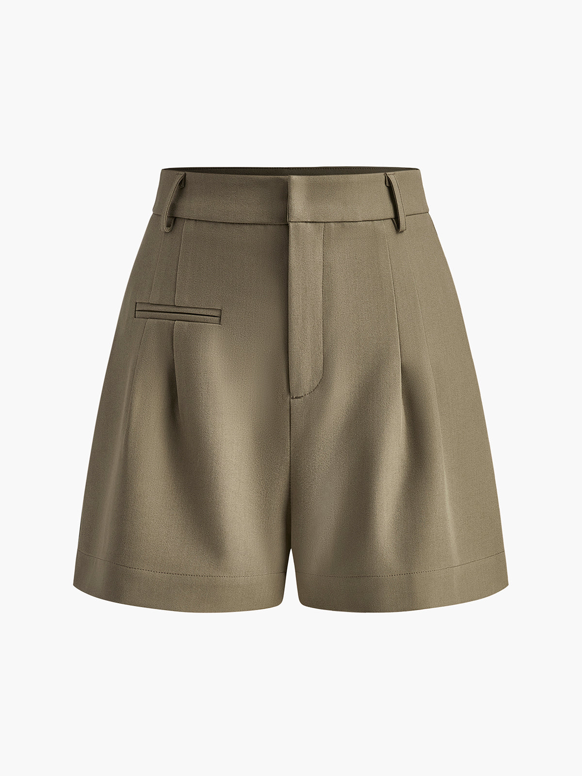 Casual Mid-Rise Shorts Without a Belt