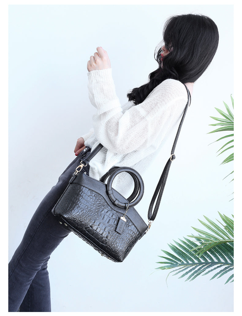 Matilda | Elegant Handcrafted Croco Leather Bag