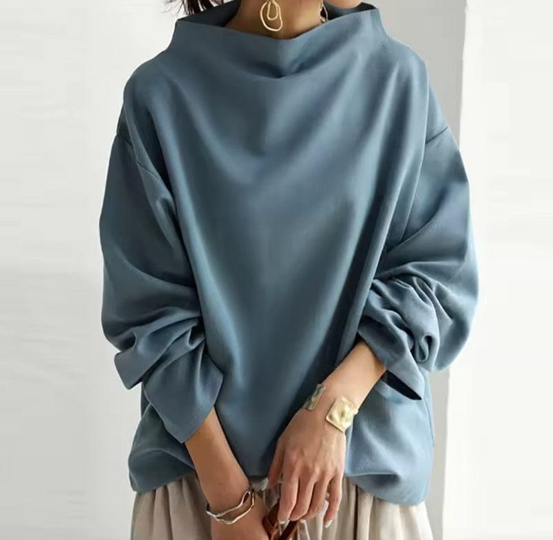 Elly | Soft Knit Top with High Collar