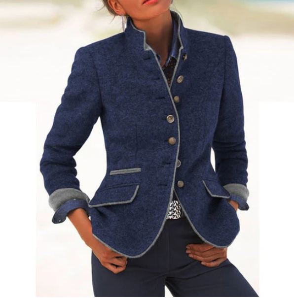 Amara | Elegant cardigan with a high collar