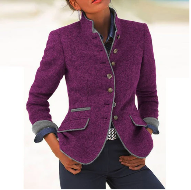 Amara | Elegant cardigan with a high collar