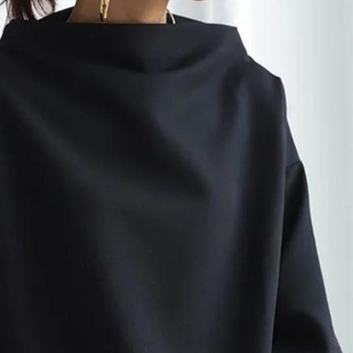 Elly | Soft Knit Top with High Collar