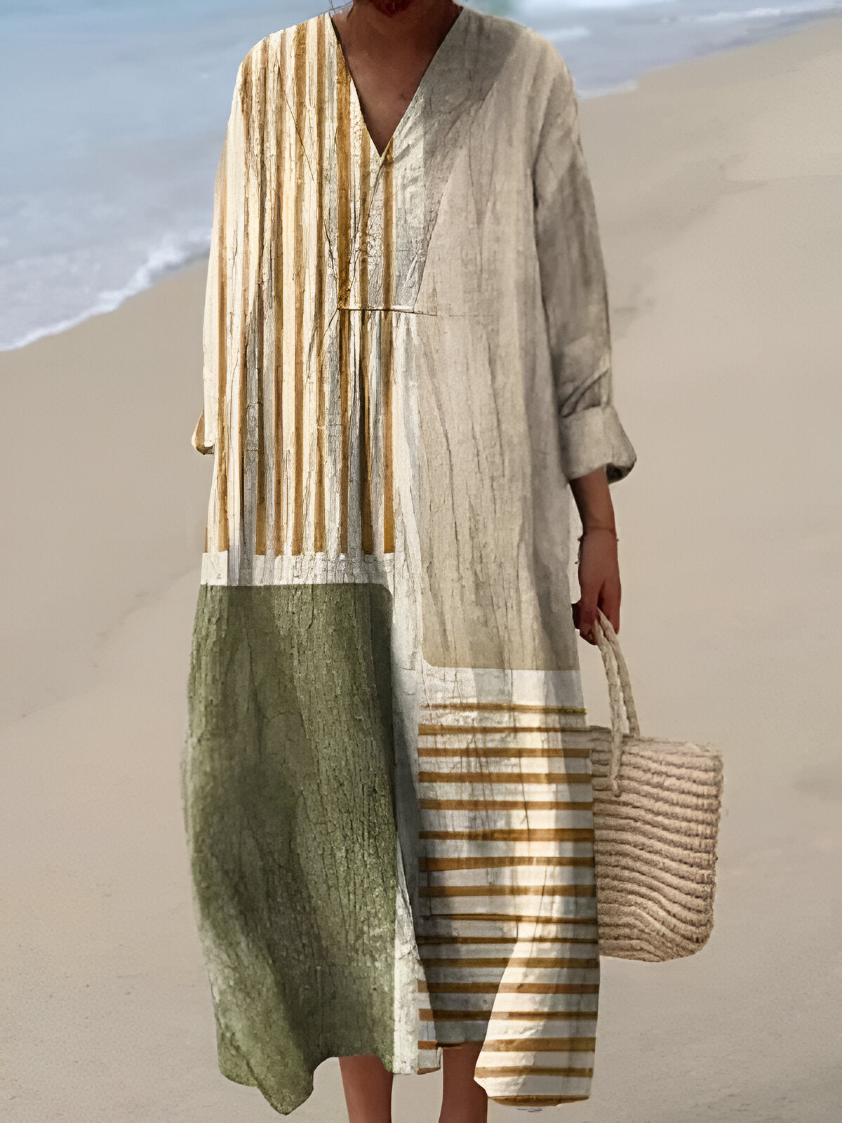 Alida™ | Elegant dress with geometric patterns