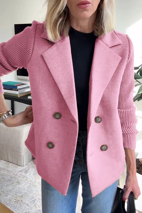 Sabina | Elegant Blazer with Knit Sleeves