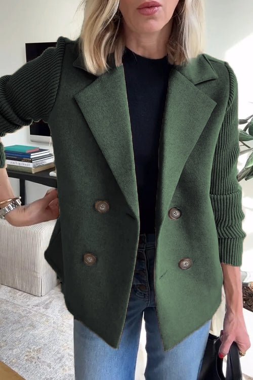 Sabina | Elegant Blazer with Knit Sleeves