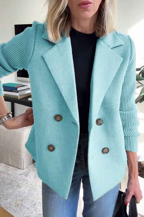 Sabina | Elegant Blazer with Knit Sleeves