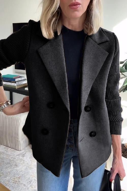 Sabina | Elegant Blazer with Knit Sleeves
