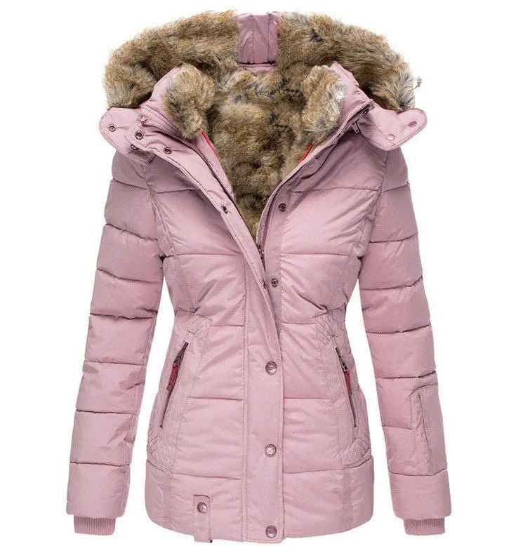 Marta | Warm Winter Coat with Fur Trim