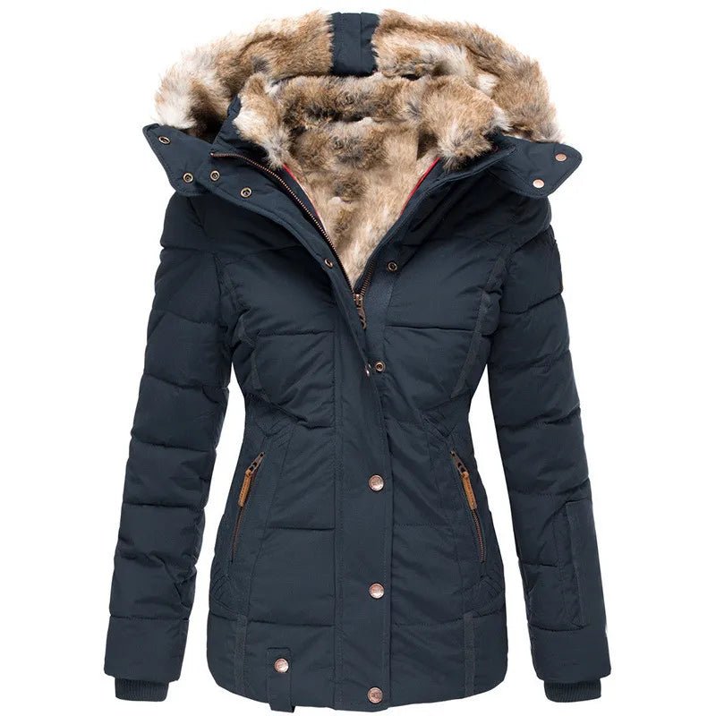 Marta | Warm Winter Coat with Fur Trim