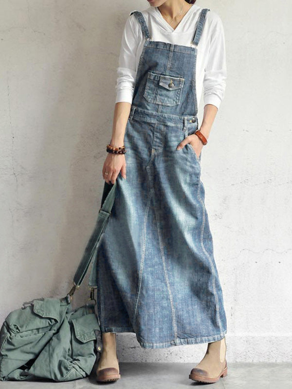 Olimpia | Casual Denim Overall Dress