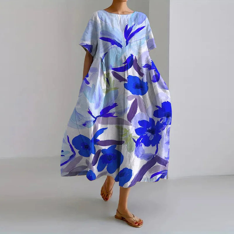 Isla – Floral Dress with V-Neck