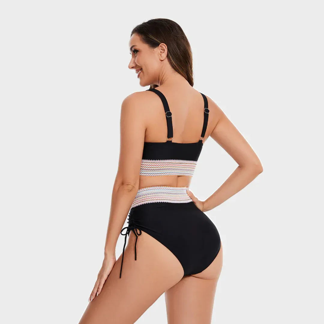 Noa – High-Waisted Bikini with Shaping Band