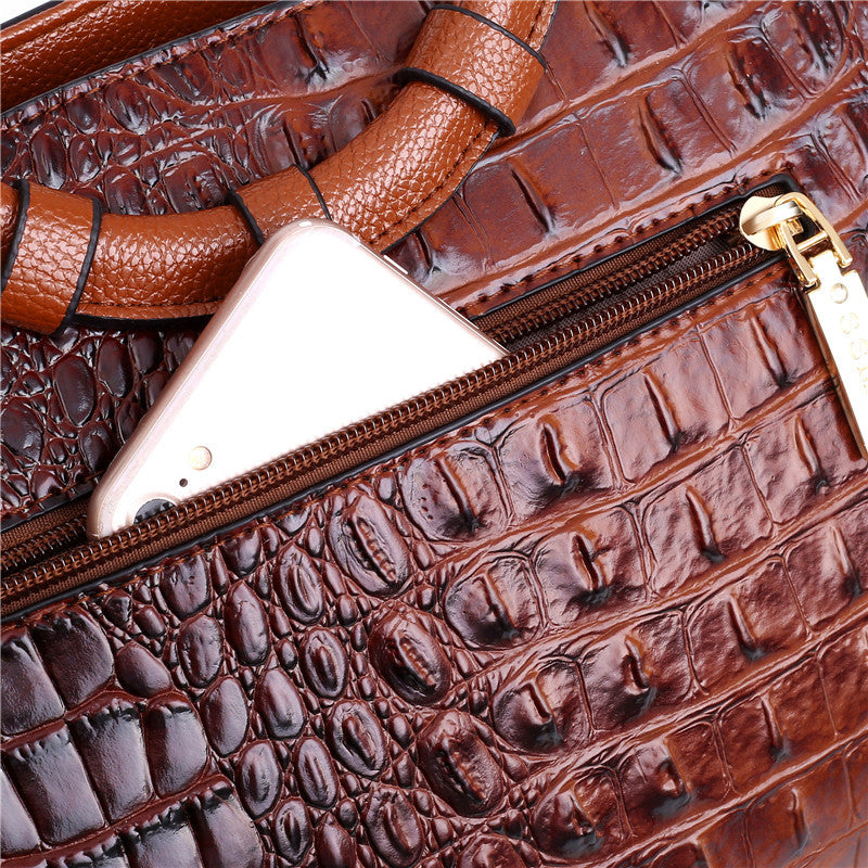 Matilda | Elegant Handcrafted Croco Leather Bag