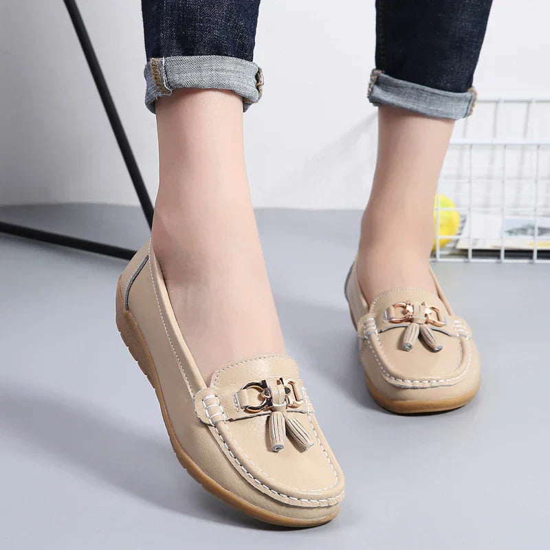 Soline | Breathable Leather Moccasins - ultra comfortable