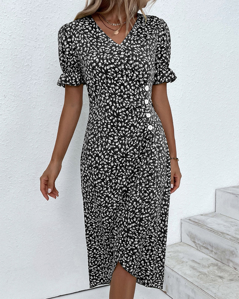 Fleur | Timeless Midi Dress in Floral Print
