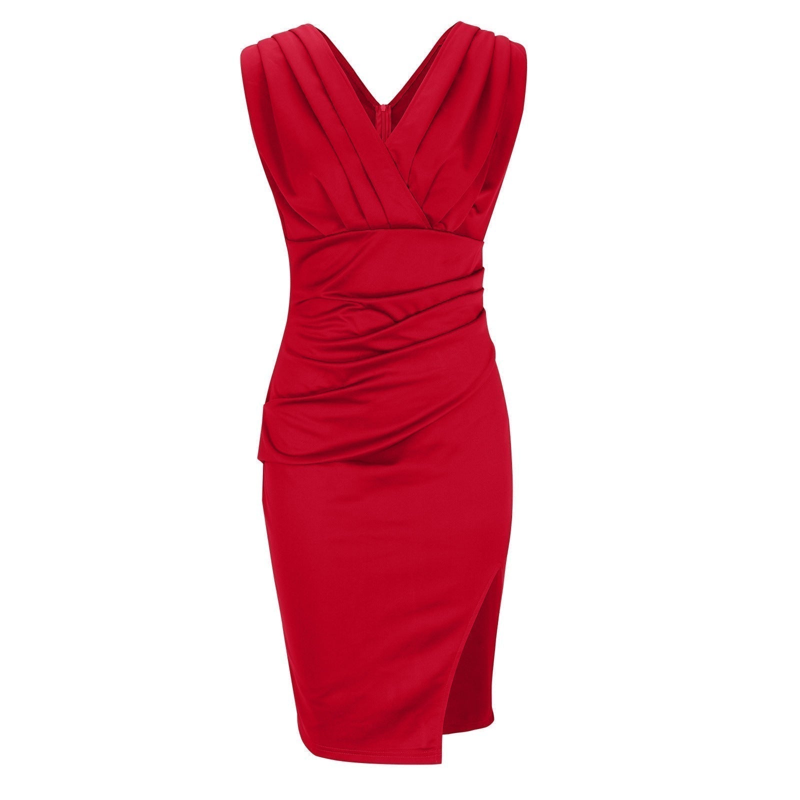 Oriana | Fitted dress with a V-neckline and slit