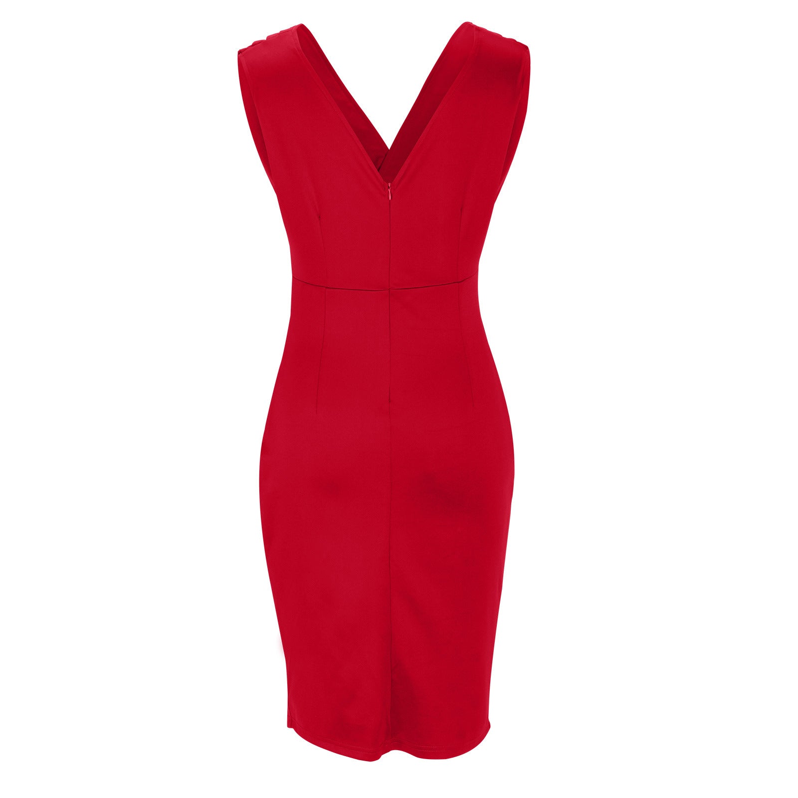 Oriana | Fitted dress with a V-neckline and slit