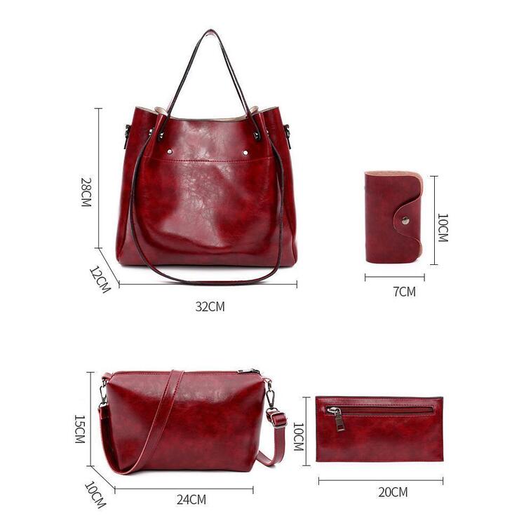 Elin | Vintage 4-Piece Leather Bag Set