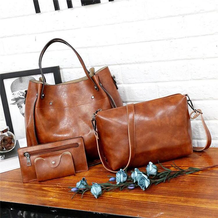 Elin | Vintage 4-Piece Leather Bag Set