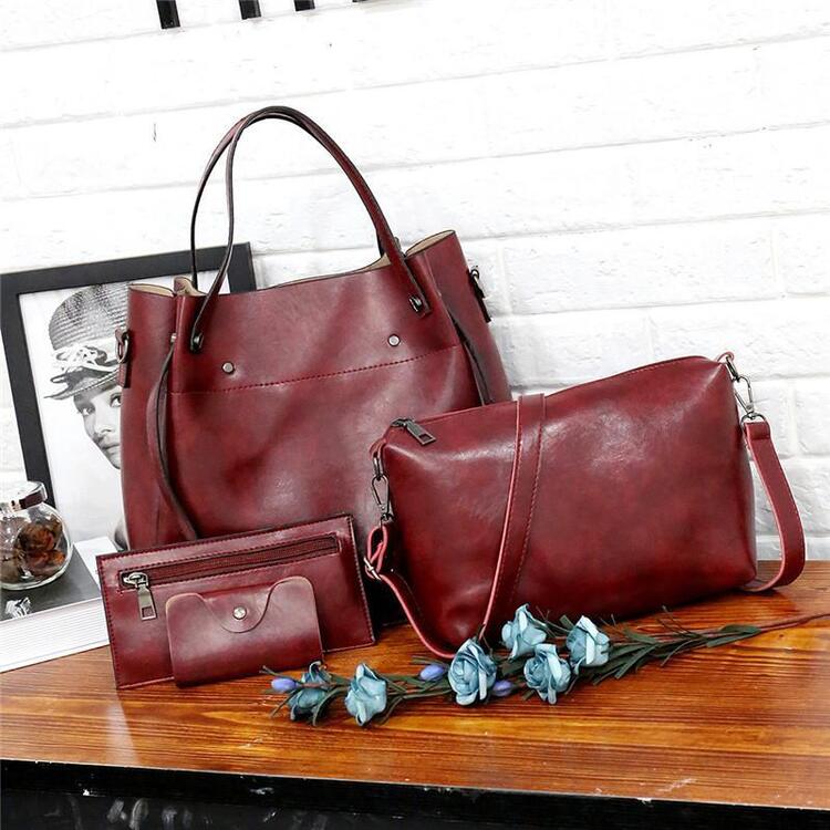 Elin | Vintage 4-Piece Leather Bag Set