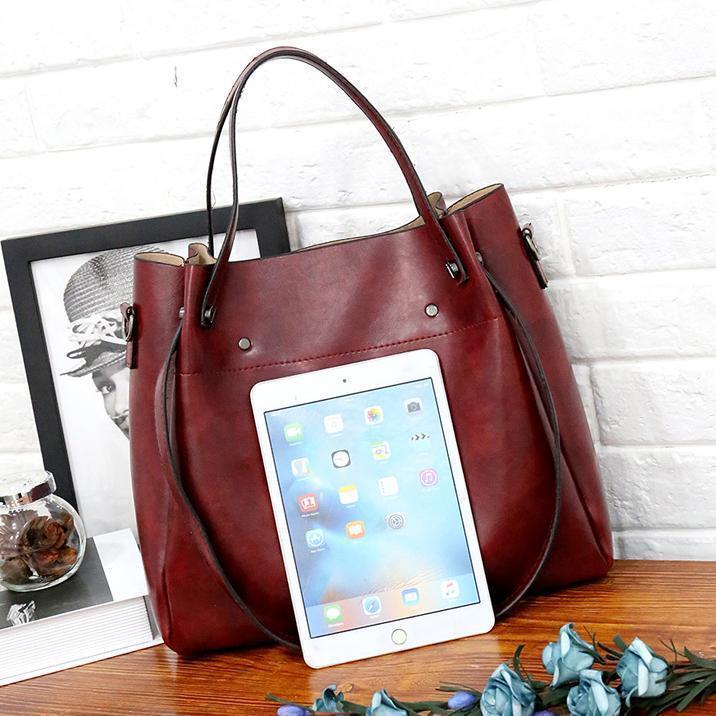Elin | Vintage 4-Piece Leather Bag Set