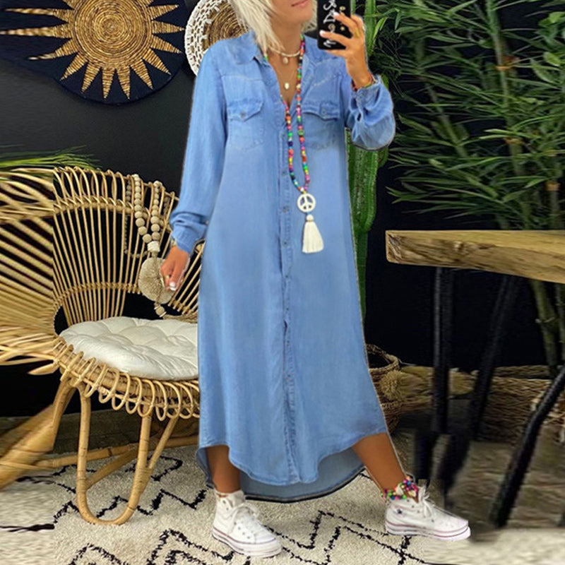 Yara™ - Long Denim Maxi Dress