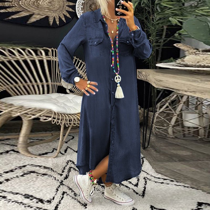 Yara™ - Long Denim Maxi Dress