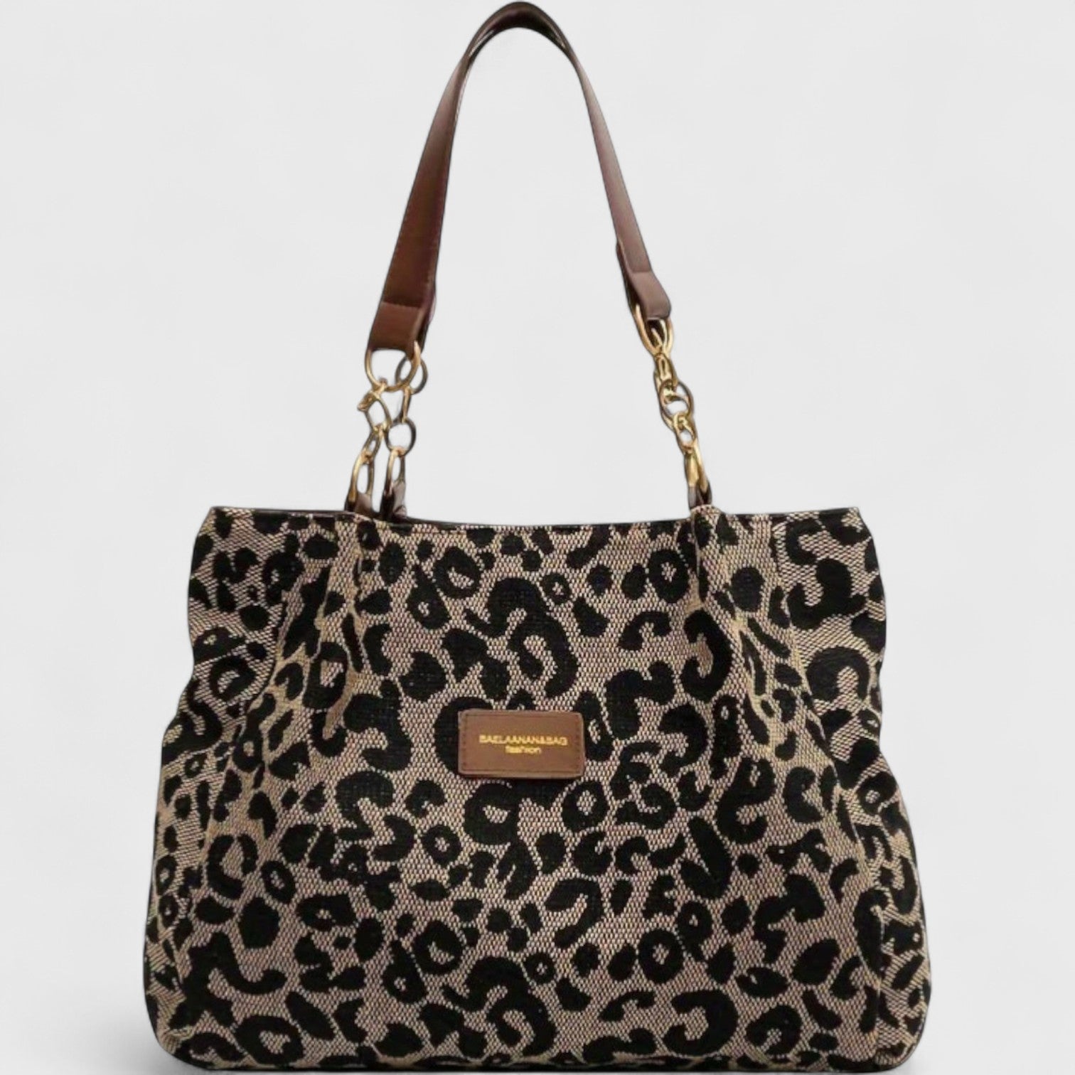 Czesława | Large bag with an elegant leopard print