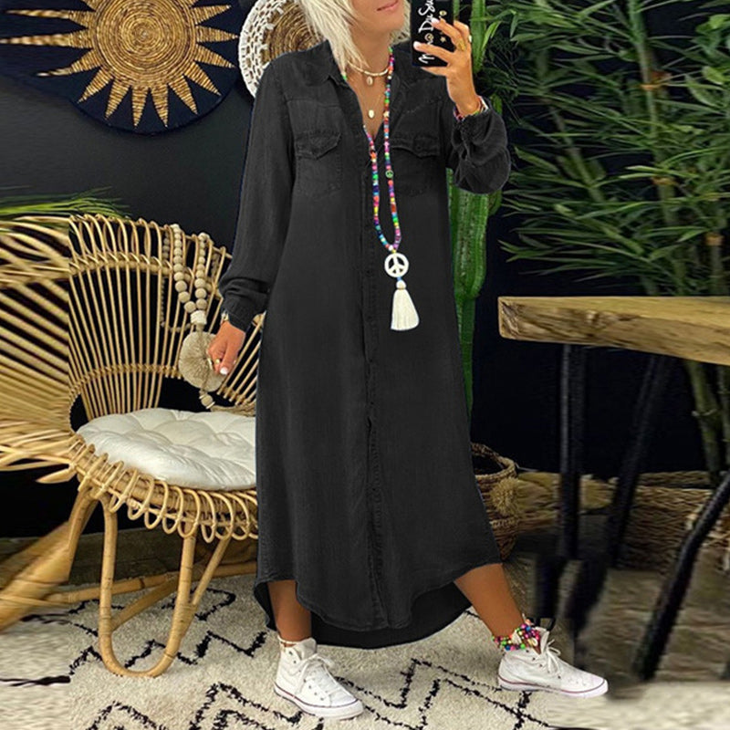 Yara™ - Long Denim Maxi Dress