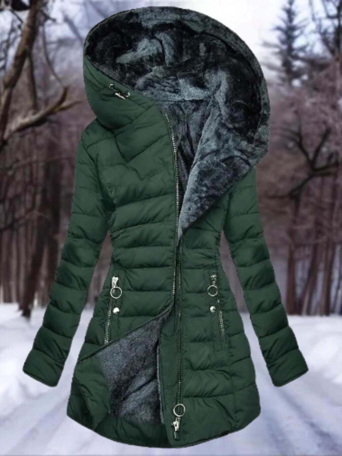 Kornelia | Warm, furry coat for women