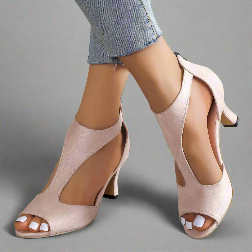 Julia™  | Premium high-heeled sandals with a zipper
