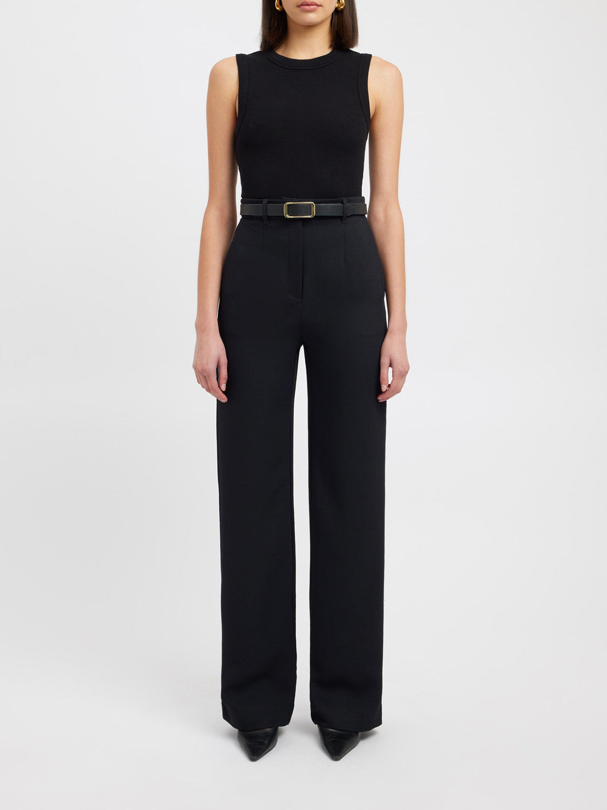 Straight Business Casual Pants with Pockets