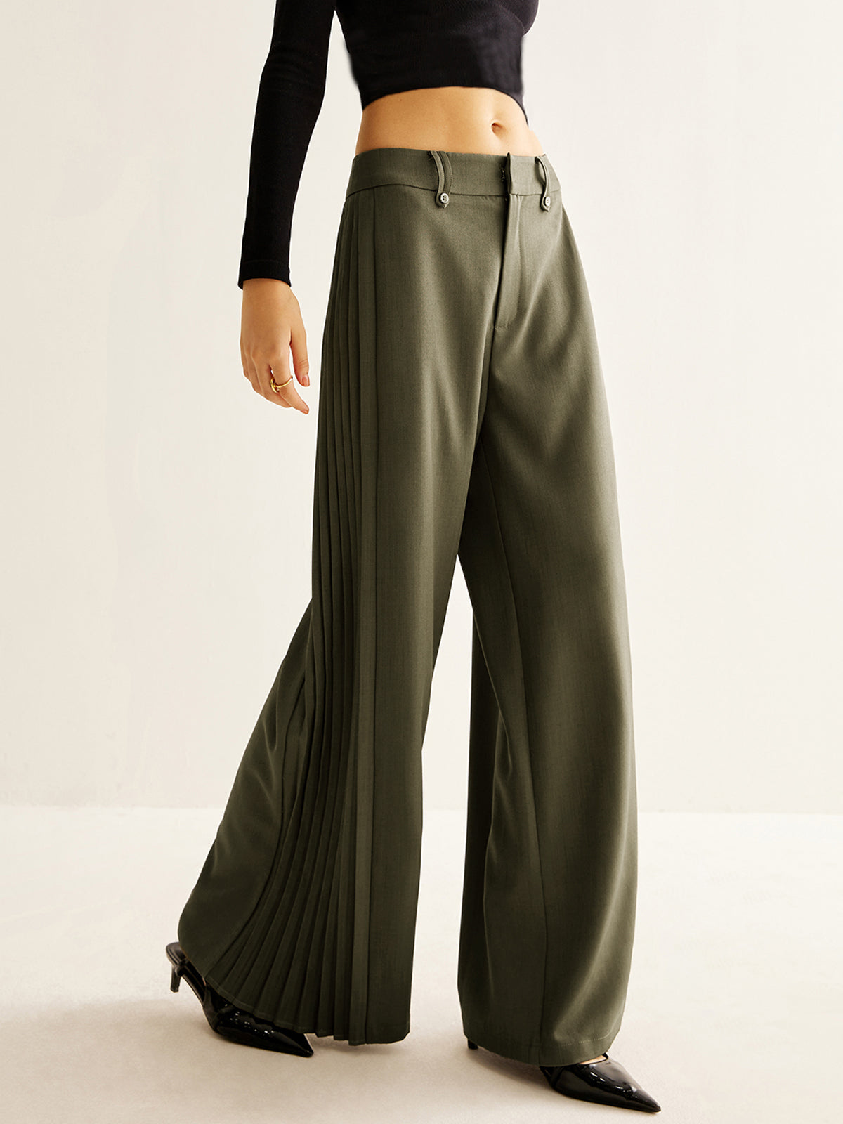 Wide Pleated Pants