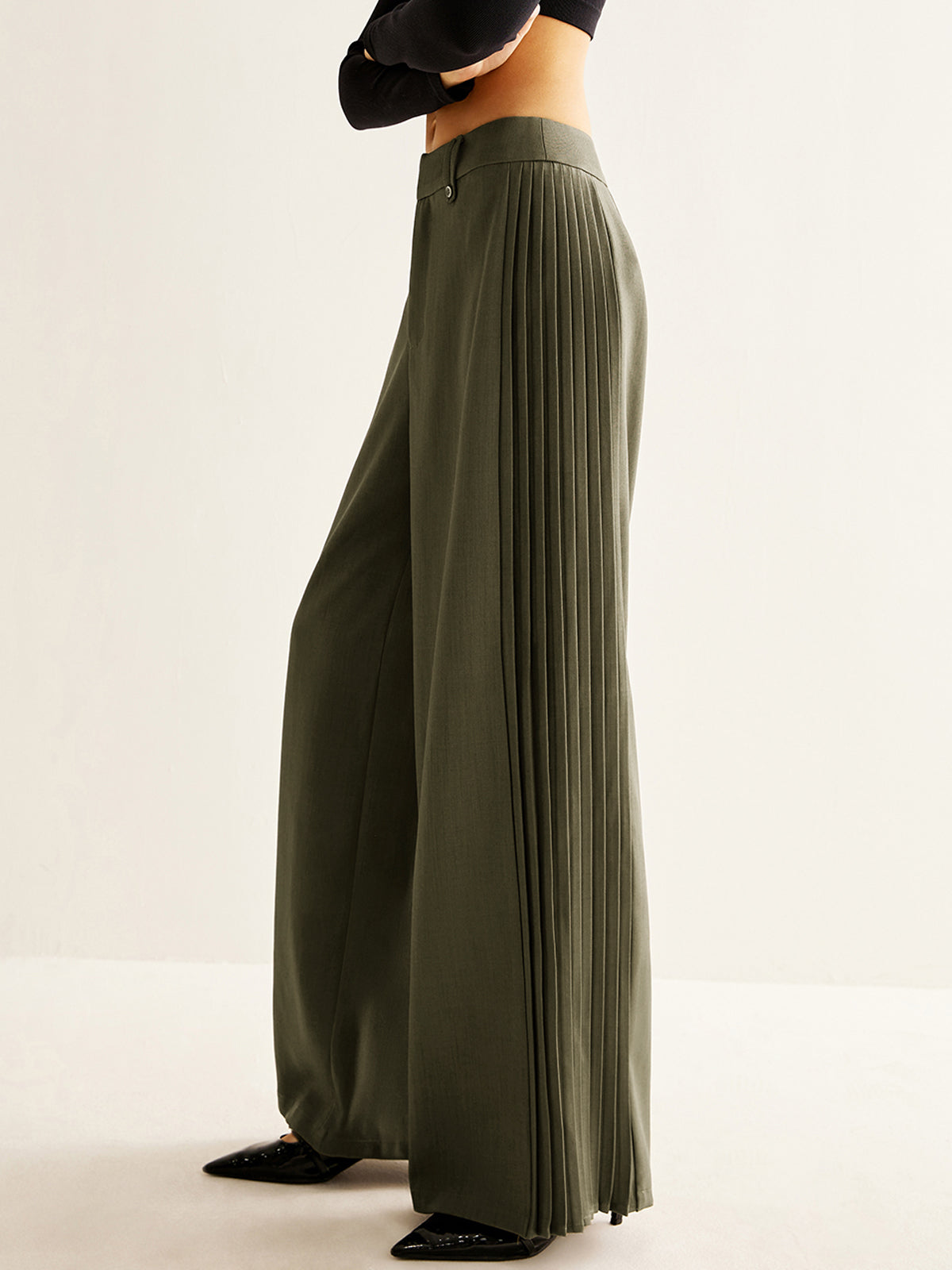 Wide Pleated Pants