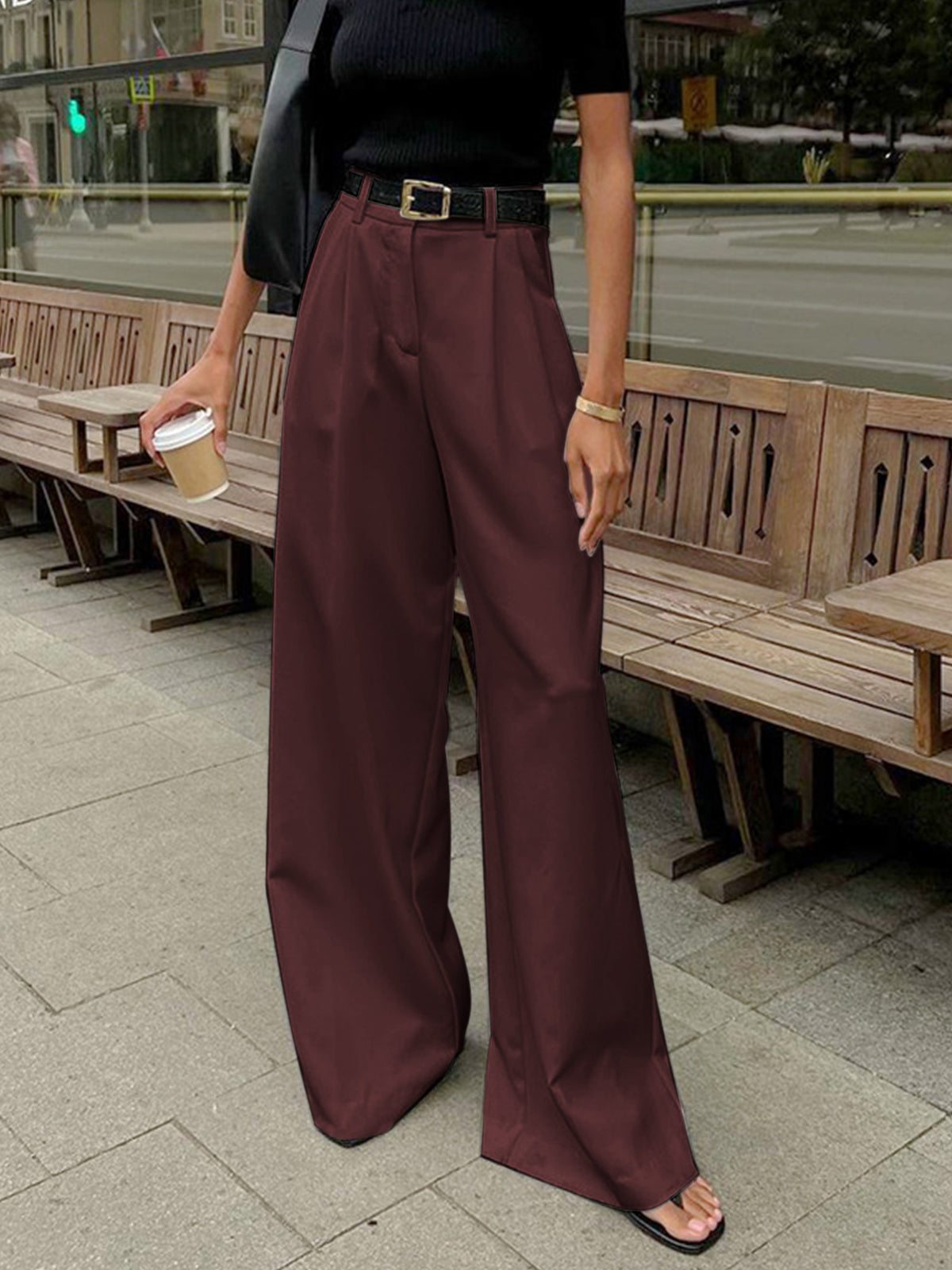 Wide Pants Without a Waistband