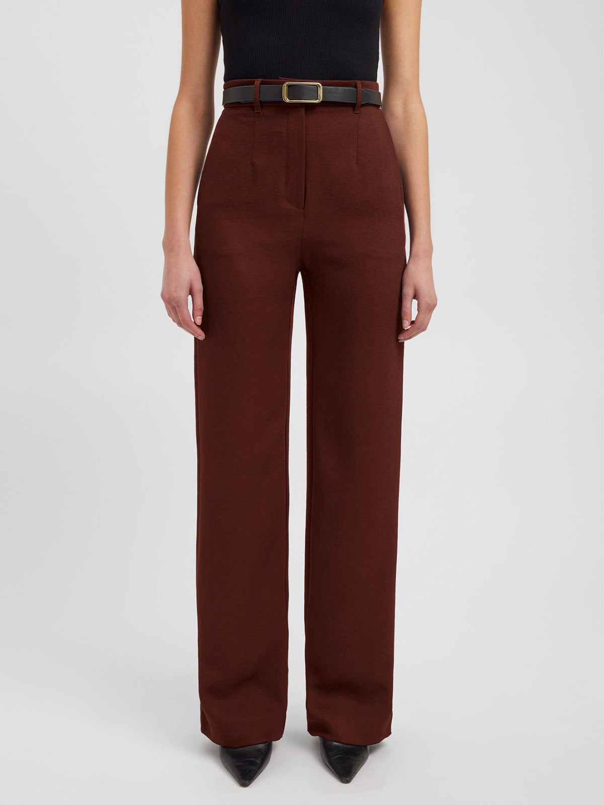 Straight Business Casual Pants with Pockets