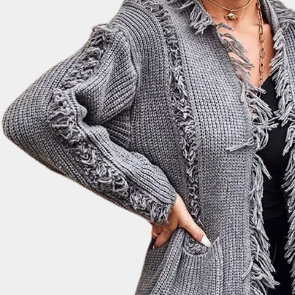 Raquela - Fashionable Long Knitted Cardigan